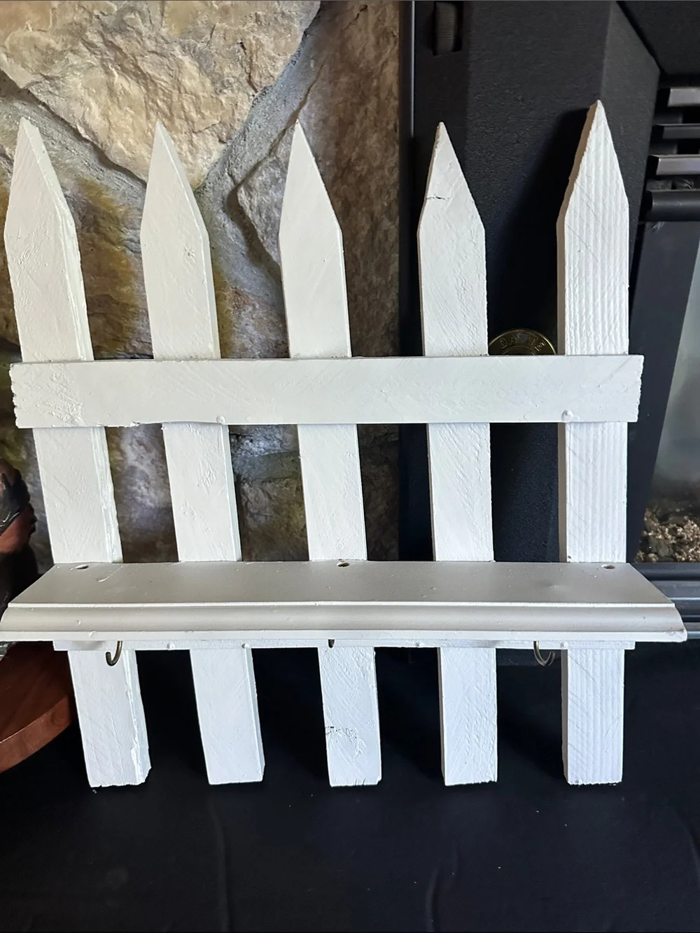 Rustic Handmade Picket Fence Shelf
